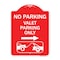 Signmission No Parking Valet Parking Only With Right Arrow With Car Tow Graphic, Red & White, RW-1824-23644 A-DES-RW-1824-23644 - alternate 1